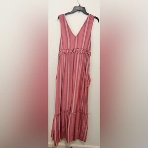 Pink Tassel Maxi Dress